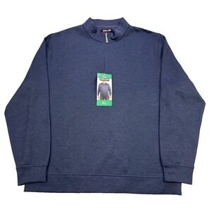 Kirkland 1/4 Zip Pullover Men XL Blue Performance Golf Hiking NWT